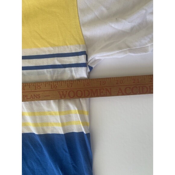 Vintage‎ 90’s Men 1/4 Button Members Only Striped Polo Short Sleeve Shirt Size M - Picture 5 of 7